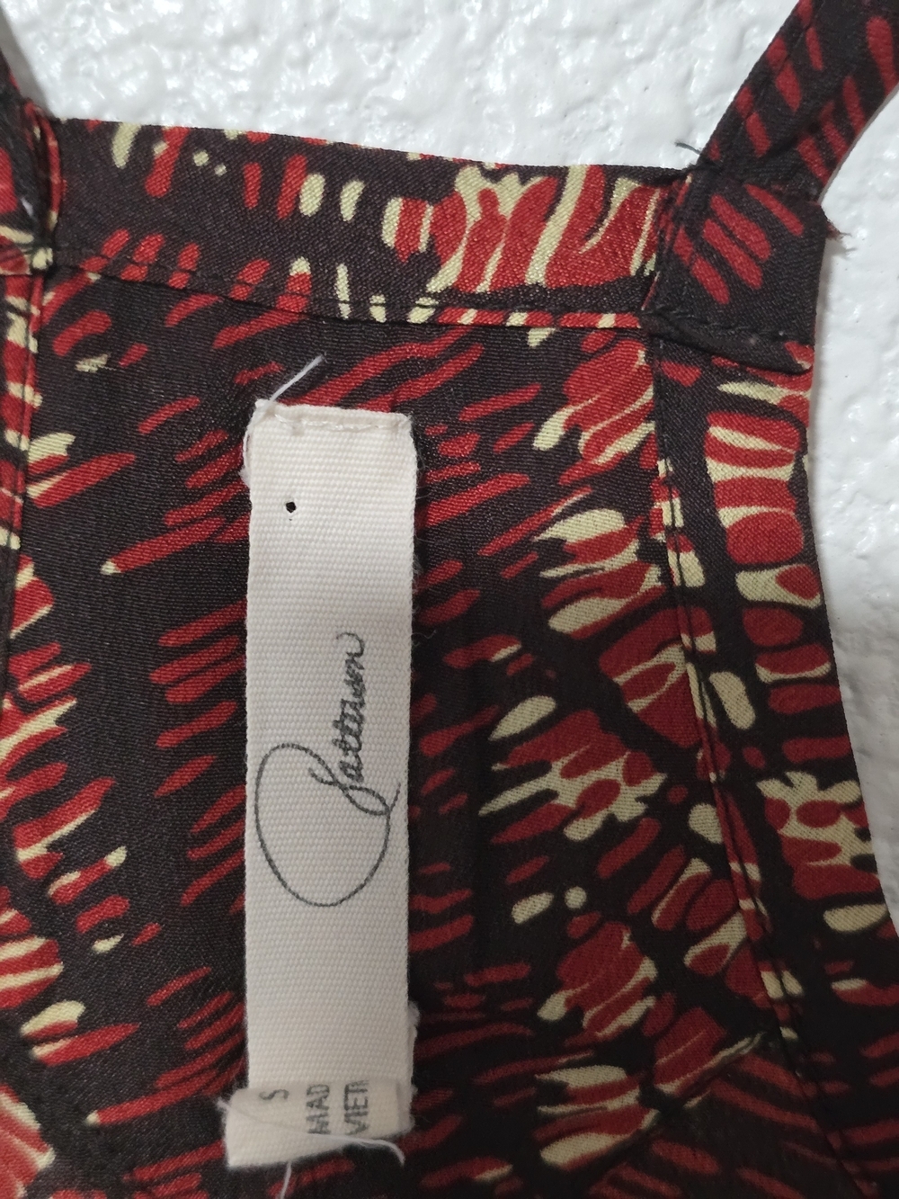 Patterson J. Kincaid Burgundy Patterned Strappy Camisole - Picture 5 of 10